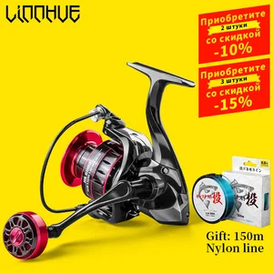 LINNHUE рыболовная катушка 1000-7000 металлическая рукоятка из ЭВА спиннинговая катушка ловля карпа морская пресноводная катушка рыболовные аксессуары Pesca