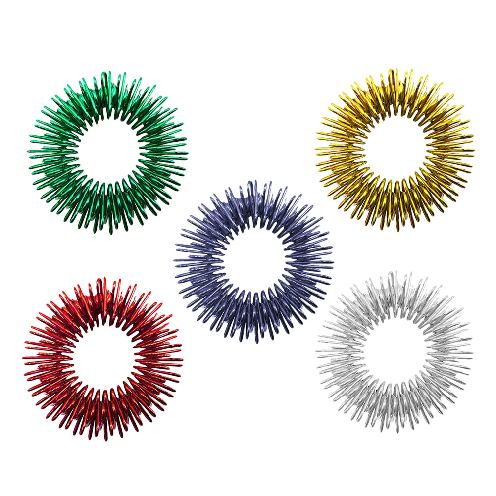 

5pcs Rings Acupressure Finger Rings Finger Rings Sensory Finger Circles Finger Rings for Home Travel Adult