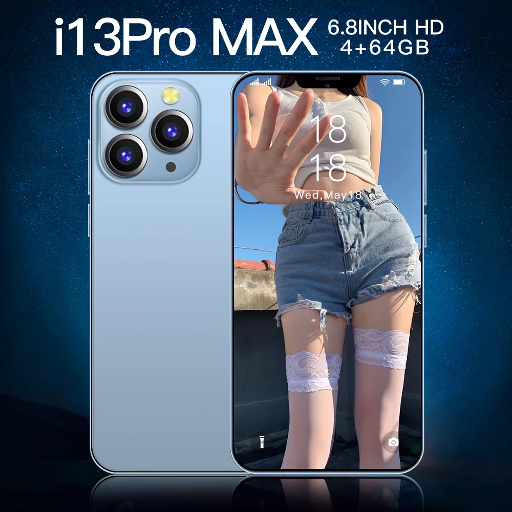 

Телефон I13 Pro Max с двумя SIM-картами, экран 6,7 дюйма, 5600 мАч, 512 ГБ, десятиядерный процессор Mtk6889, мобильный телефон с Android, смартфон