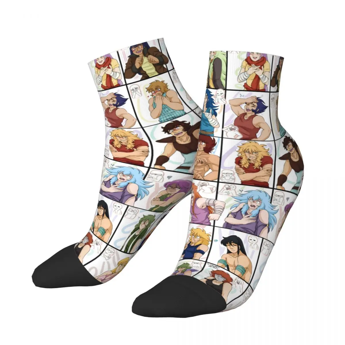 

Imagenes Saint Seiya Anime Ankle Socks Male Mens Women Spring Stockings Harajuku