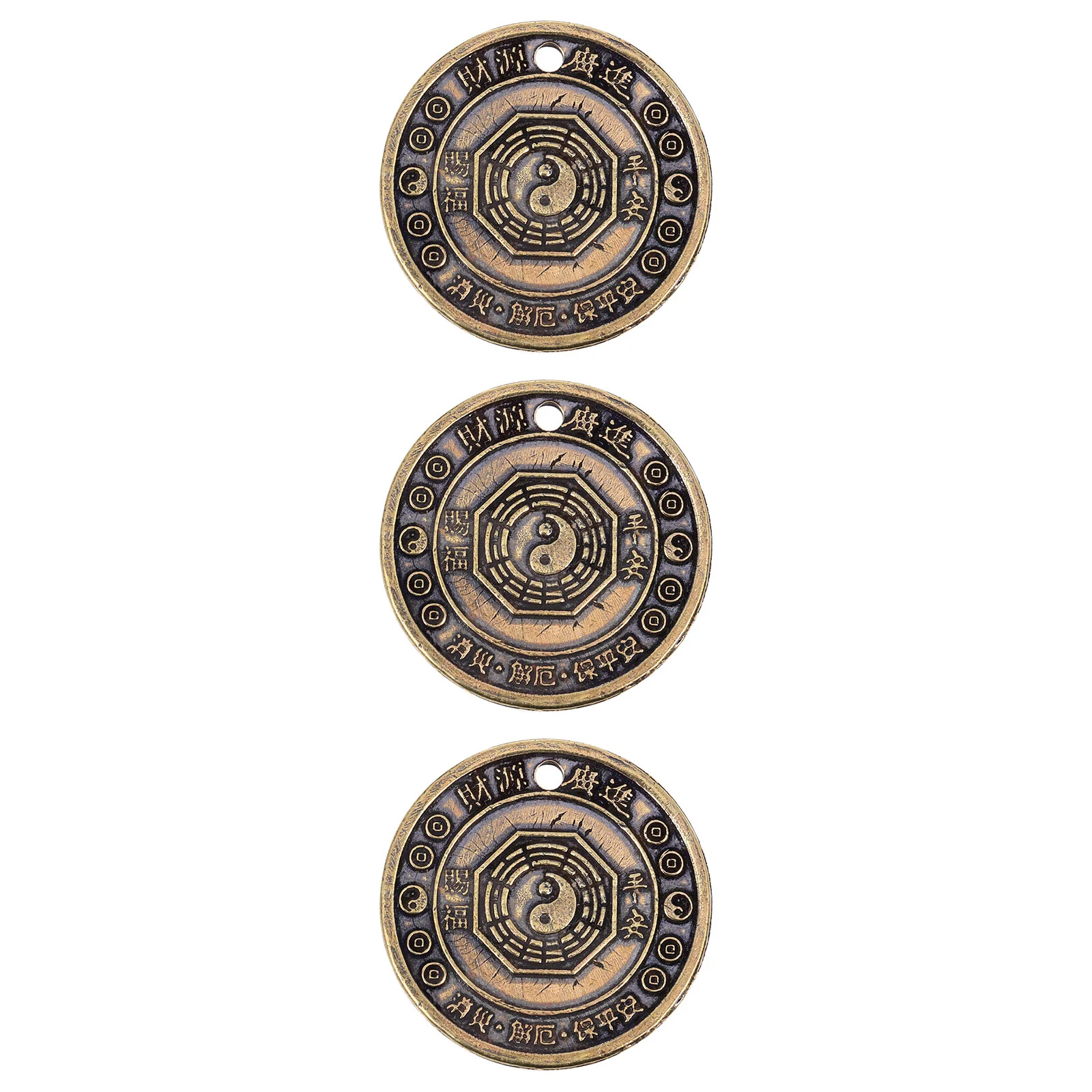 

Coinsyear New Chinese Fortunehand Carved Keychain Good Zodiac Commemorative Decor Diy Copperalloy Gift Blessing Collection Feng