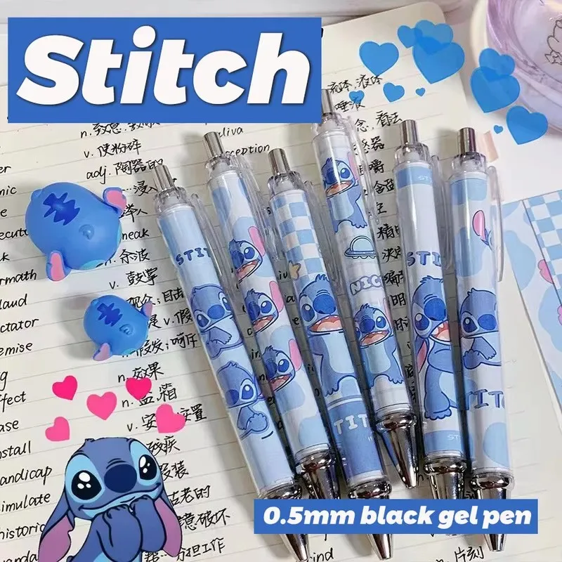 Гелевая ручка Disney Stitch аниме Lilo & 0 5 черные чернила для подписи офисные школьные