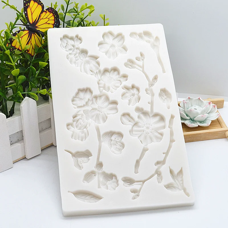 

Mix Flower Shape Silicone Mold Kitchen Resin Baking Tool DIY Cake Pastry Fondant Moulds Chocolate Dessert Lace Decoration Mould