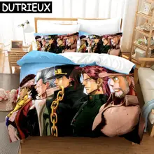 Anime JoJo's Bizarre Adventure 3D Bedding Set Children Character Printed Duvet Cover Set Duvet Covers Twin Full Queen King 02