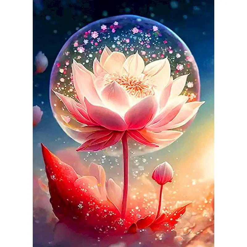 

GATYZTORY DIY Painting By Number Colorful Lotus Hand Painted Paintings Drawing On Canvas Gift Pictures By Numbers Kits Home Deco