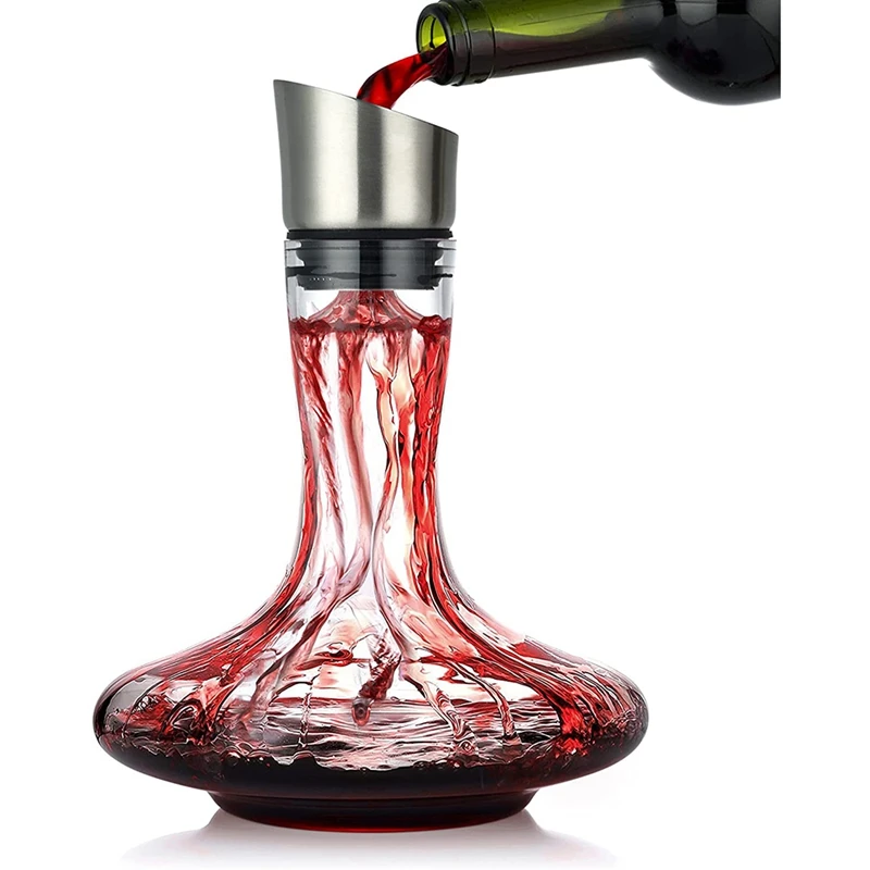 

Wine Decanter With Built-In Aerator Pourer & Filter, Wine Carafe Red Wine Decanter, Wine Aerator, Wine Gifts