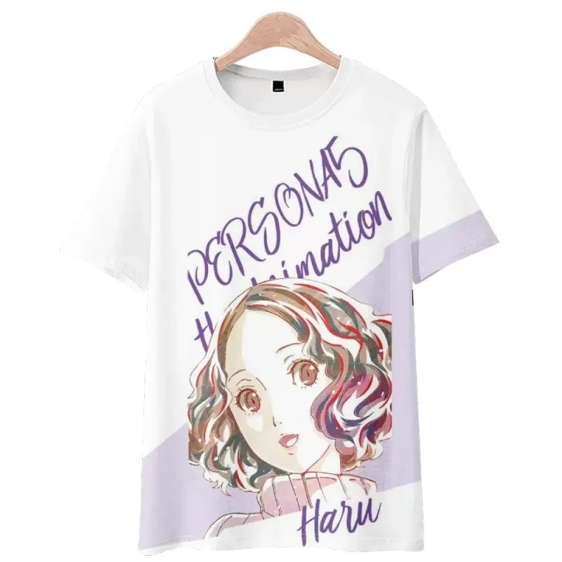 Футболка Моргана из аниме Persona 5 костюм для косплея с коротким рукавом