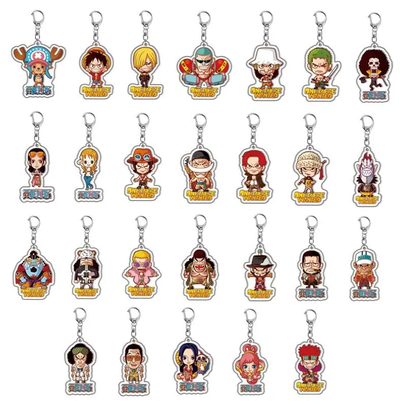 

ONE PIECE Whole Series Anime Accessories Acrylic Key Chain Car Pendant Gift Anime Peripheral Products Backpack Decoration