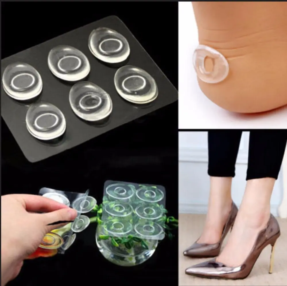 

6Pcs/lot Self-Adhesive Silicone Gel Shoe Insole Inserts Pad Cushion Foot Care Heel Grips Liner Stickers