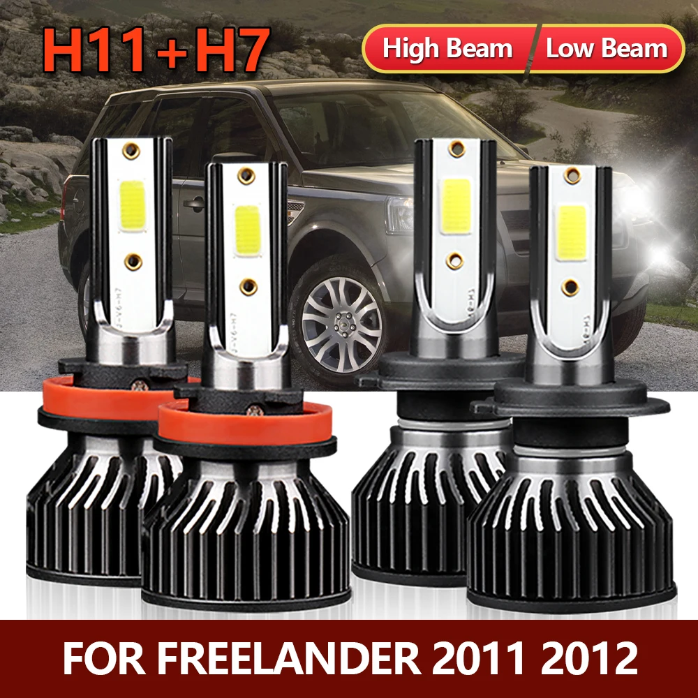 

4 светодиодный, светодиодные передние фары H7 H11, Сменные лампы для фар головного света Freelander 2011 2012