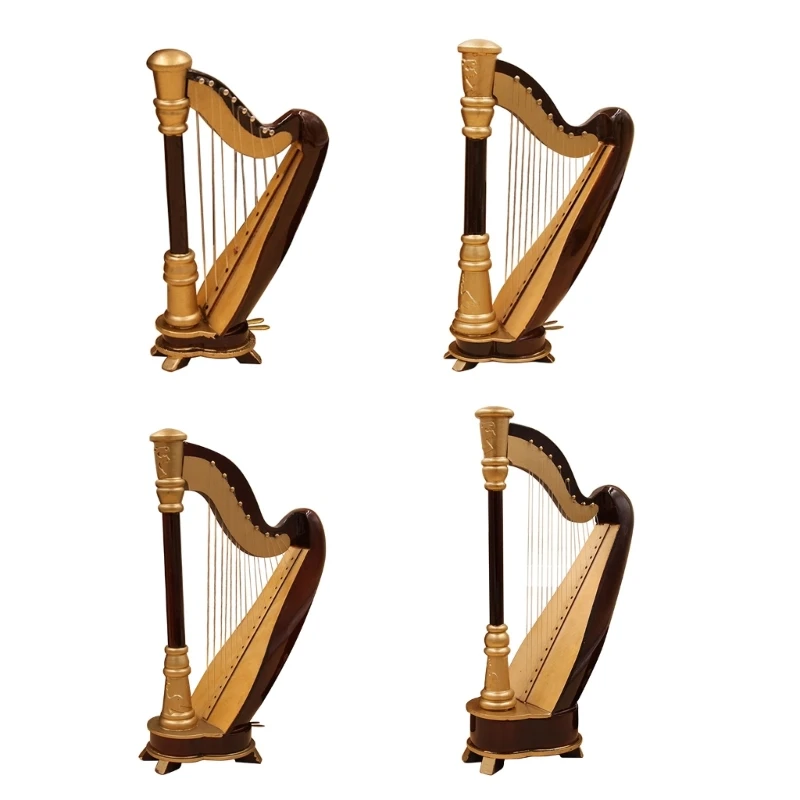 

Миниатюрная модель Harp, миниатюрная винтажная модель кукольного домика, домашние украшения