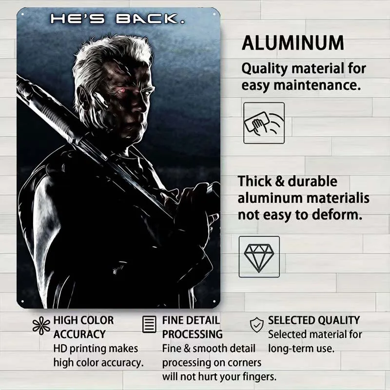 Жестяная Табличка Арнольда Шварценеггера плакат украшение игровой комнаты