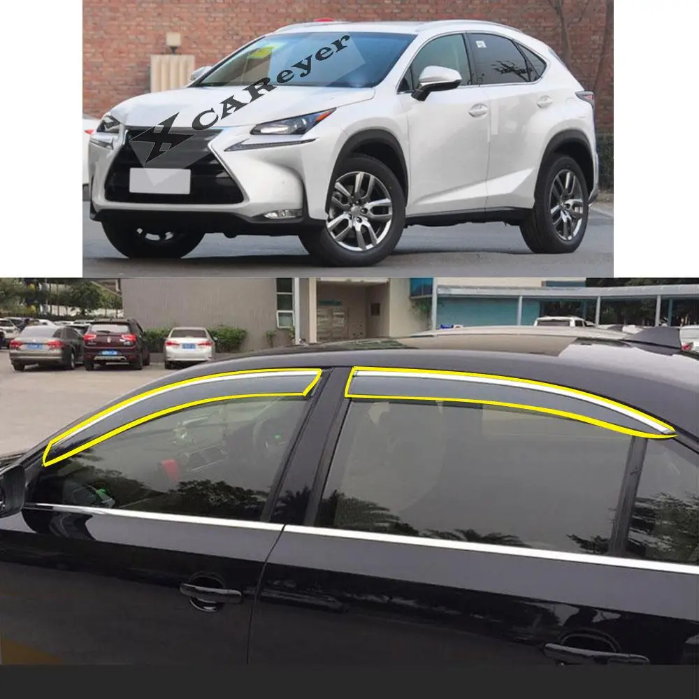 

Стикер для стайлинга автомобиля, пластиковое оконное стекло, ветрозащитный козырек от дождя и солнца, навесы для Lexus NX200T, NX300H, NX 2010-2015