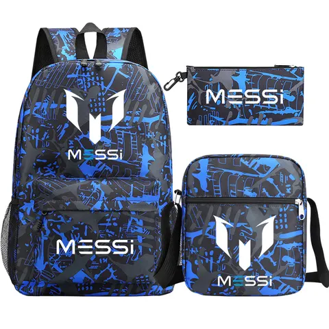 3 шт., рюкзак с футбольным Месси для мужчин и женщин