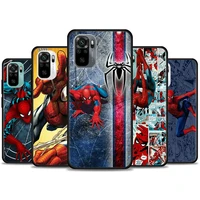 marvel spaiderman logo phone case for redmi 10 9 9a 9c 9i k20 k30 k40 case plus note 10 11 pro soft silicone
