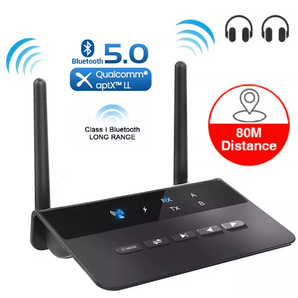 

Bluetooth 5.0 RCA Receiver Transmitter aptX LL HD AAC SBC 3.5mm Aux Wireless Audio Adapter Music for TV Car PC Headphone