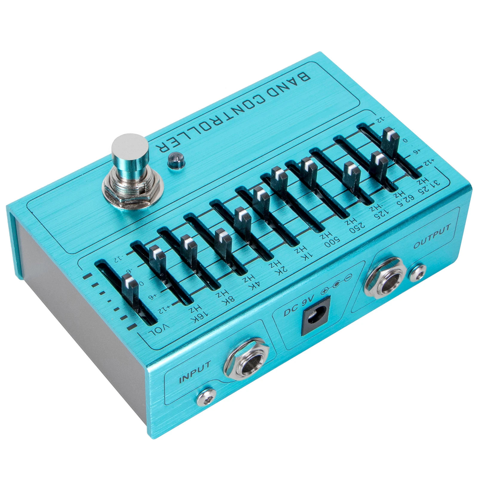 Педаль эквалайзера 10-полосного контроллера для гитары бас истинное байпас