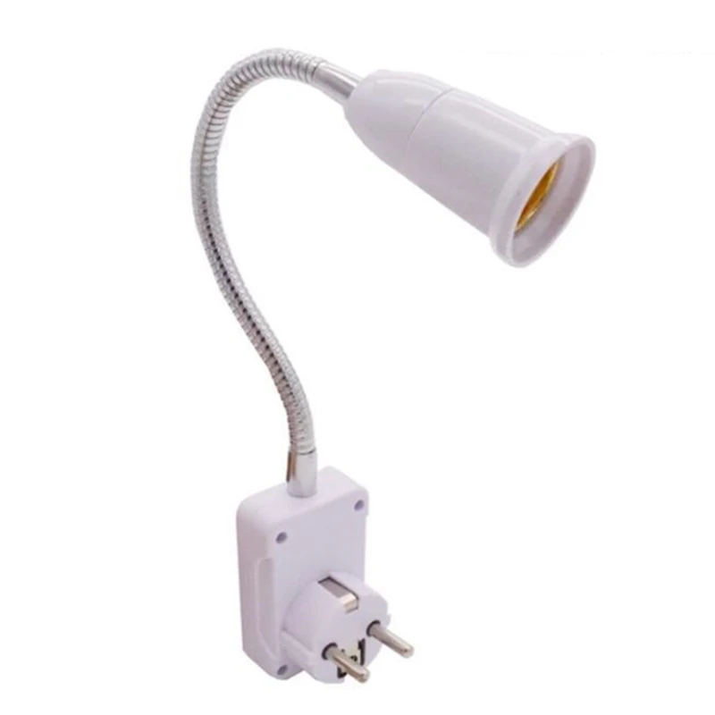 

E27 Adjustable Rotating Flexible Extension Lamp Base Adapter Converter LED Bulb Elongation Holder Socket EU Plug
