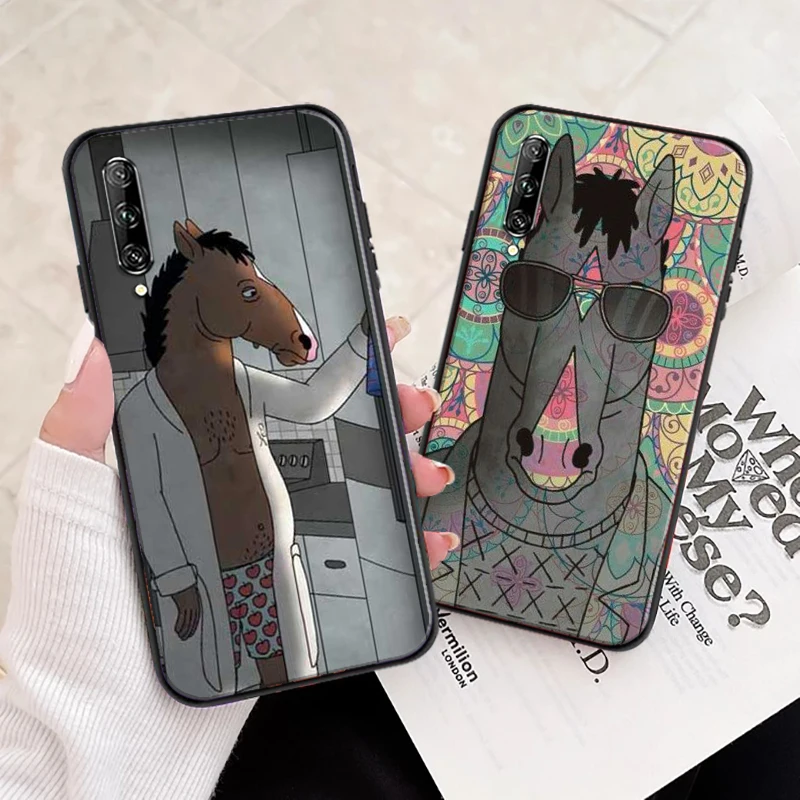 

Funny Cartoon Horse Phone Case For Huawei P Smart Z 2019 2021 P20 P30 P40 Lite Pro Plus Funda Soft TPU Coque Back Cover