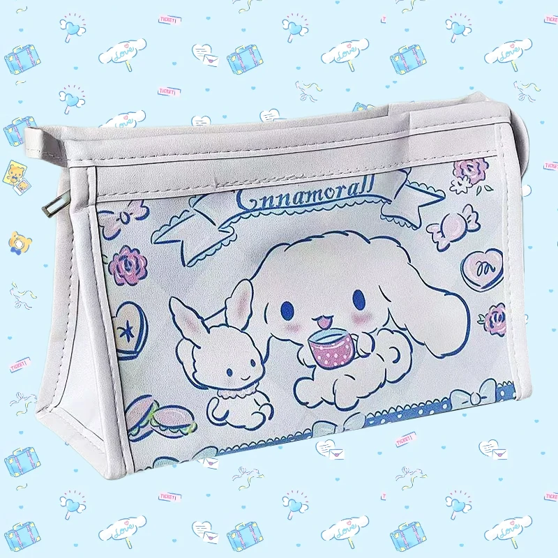 

Sanrios Cinnamoroll Pencil Bag My Melody Hello Kitty Kawaii Cartoon Large Capacity Stationery Bag Cosmetic Travel Storage Bag