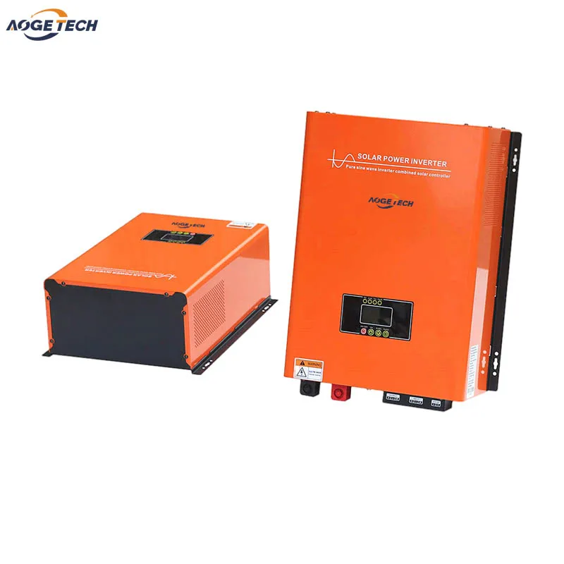 Настенный Гибридный солнечный инвертор AogeTech PM06 1500 Вт 2000 3000 24 в 48 кВт 40 А с