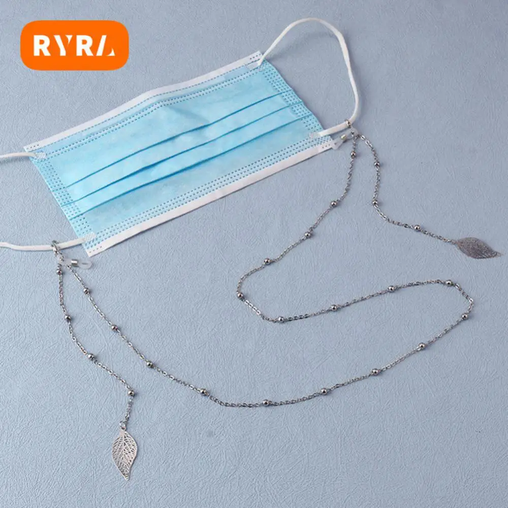 

Metal Glasses Chain Lanyards Leaf Beads Face Lightweight Portable Mask Chains Anti-slip All-match Tassel Pendant Eyewear Chain