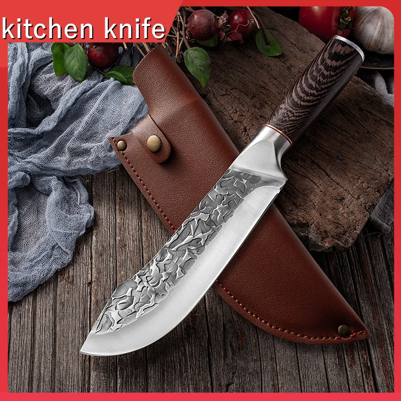 

Stainless Steel Butcher Knife Chef Knife Handmade Boning Knife Kitchen Knives Multifunction Cooking Knife Meat Cleaver