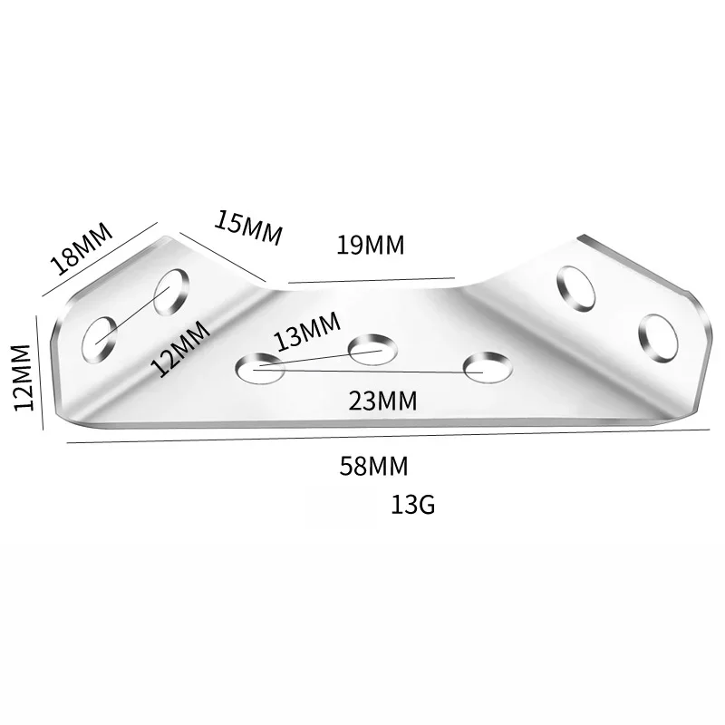 100 шт. угловые кронштейны из нержавеющей стали