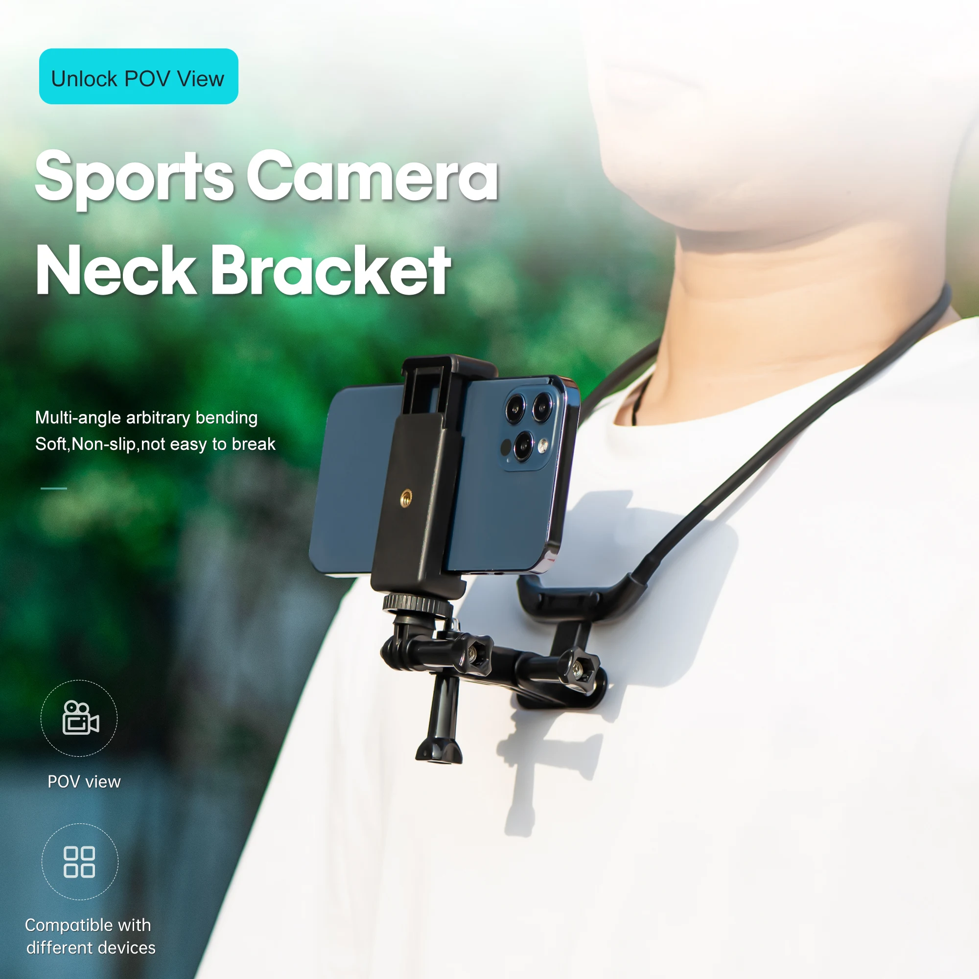 

Neck Hold Mount Lanyard Strap for GoPro Hero 10 9 8 Insta360 OSMO Action Camera for Iphone Smartphone Bracket Accessories