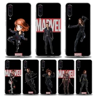 black widow marvel clear phone case for xiaomi poco x3 nfc x3 m3 f3 mi note 10 9t 11 11x 11t 10t 12 redmi 10 9a 9 9t 9c 5g case