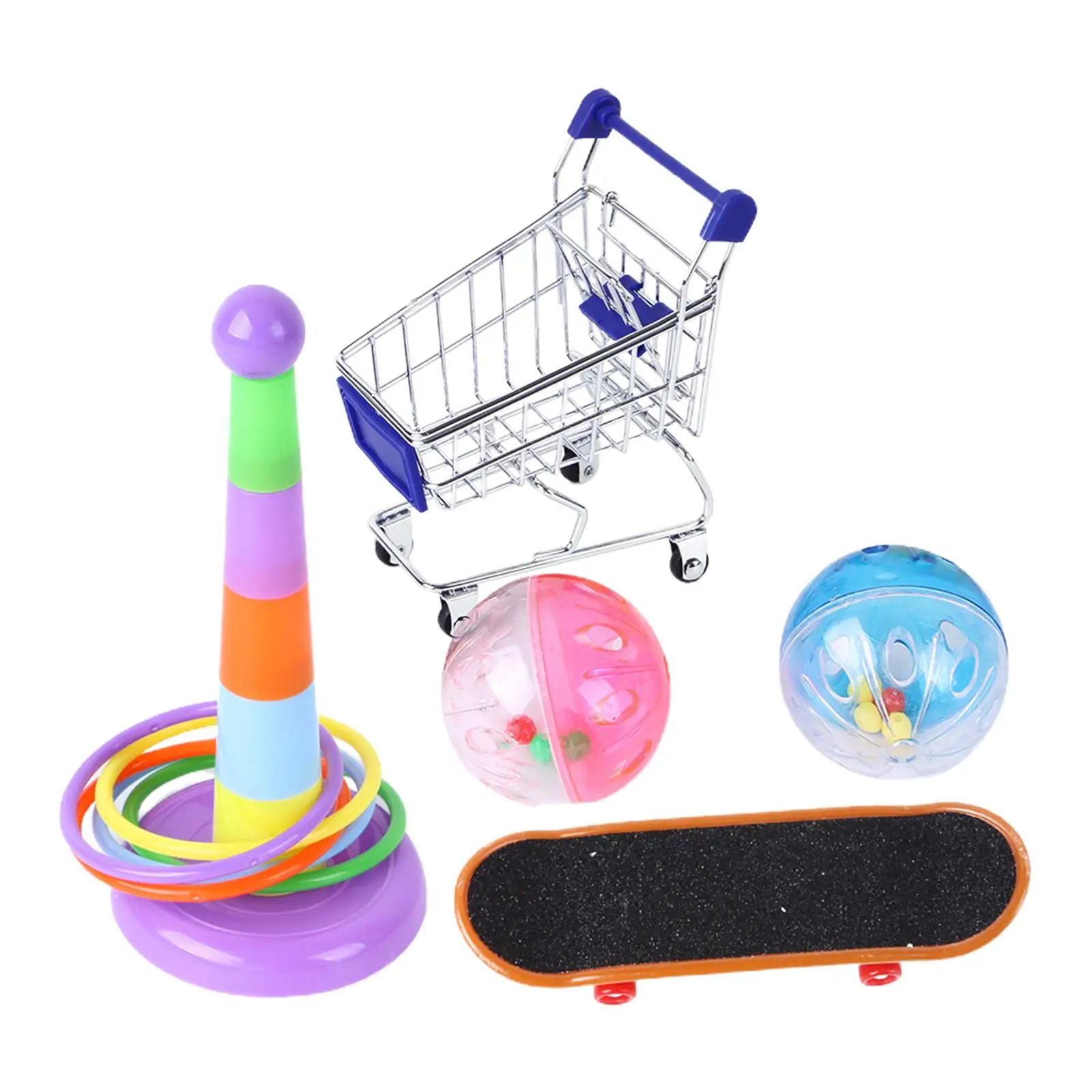 Bird Training Toy Balls Intelligence Interactive Skateboard Parrot for All Types Birds Cockatiel Pet Supplies Budgie Parakeet