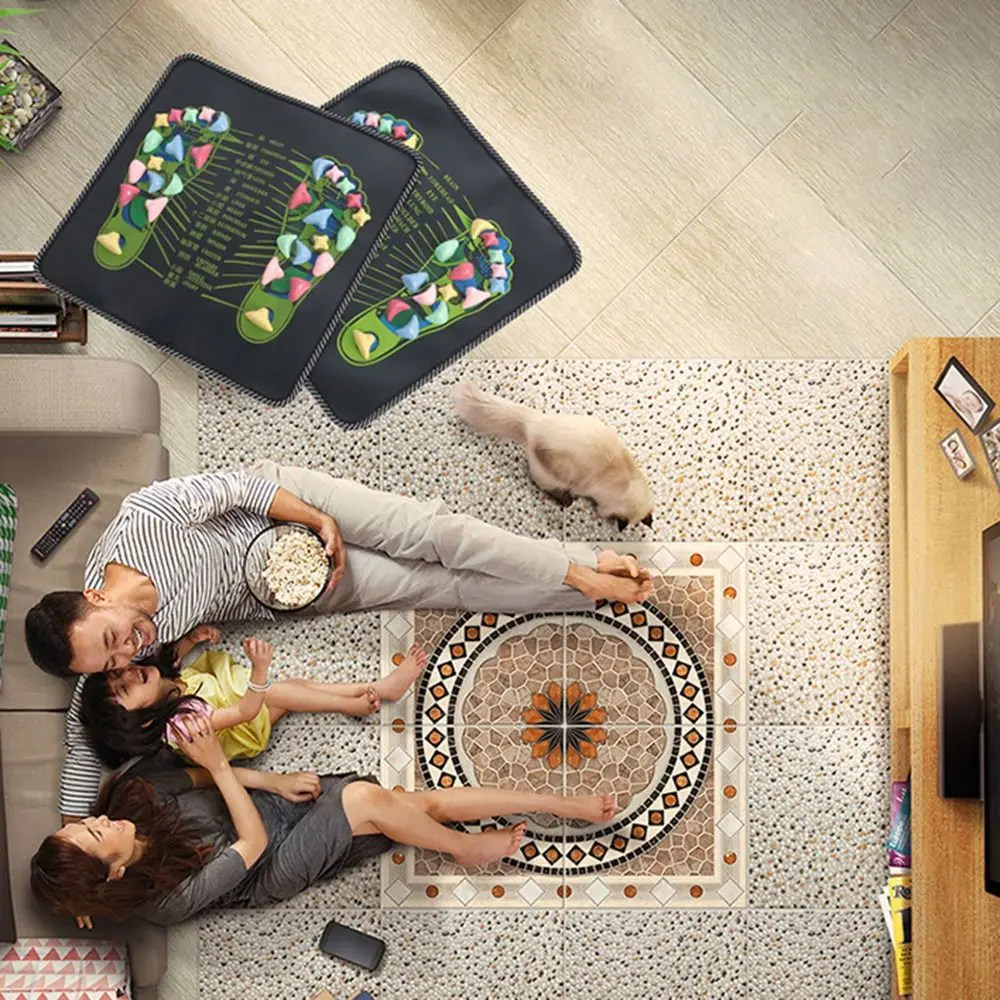 Подарочный массажный коврик для ног Pebble Road релаксационный квадратный с камнями