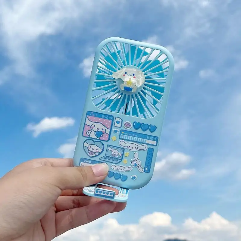 

Наклейка с милым рисунком портативный мини-вентилятор Melody Kuromi Cinnamoroll почтовый USB-вентилятор с подставкой для студентов