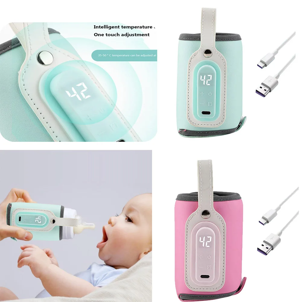 PU Baby Nursing Bottle Heater Safe USB Charging Heating Milk