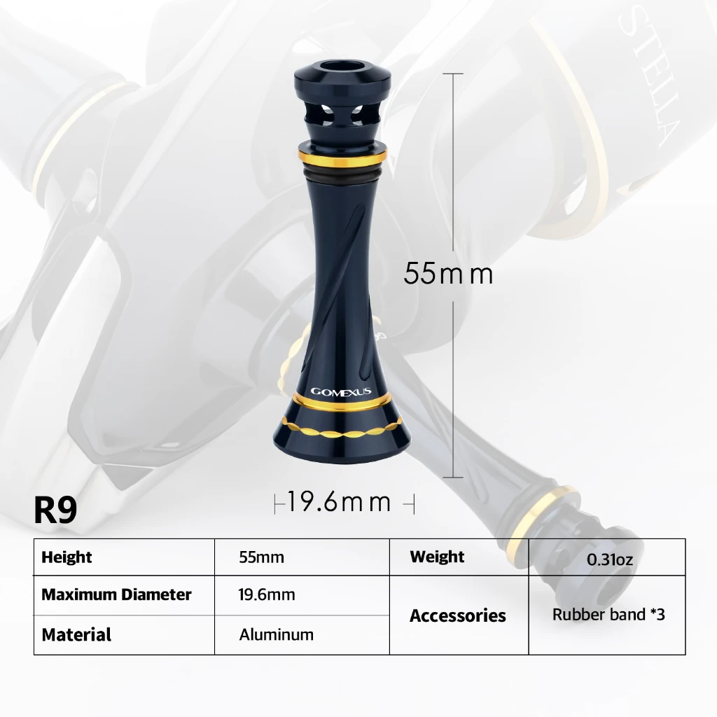 Фото Подставка для катушек Gomexus для Daiwa Certate SW, Saltiga, Shimano Stella, Spheros, Stradic, Twin Power, 55 мм, алюминиевая, R9 №3