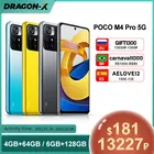 Глобальная версия смартфона POCO M4 Pro 5G NFC 4 Гб 64 Гб6 ГБ 128 ГБ Dimensity 810 6,6 дюйма FHD + Dot Display 33 Вт Pro 50MP 5000 мАч