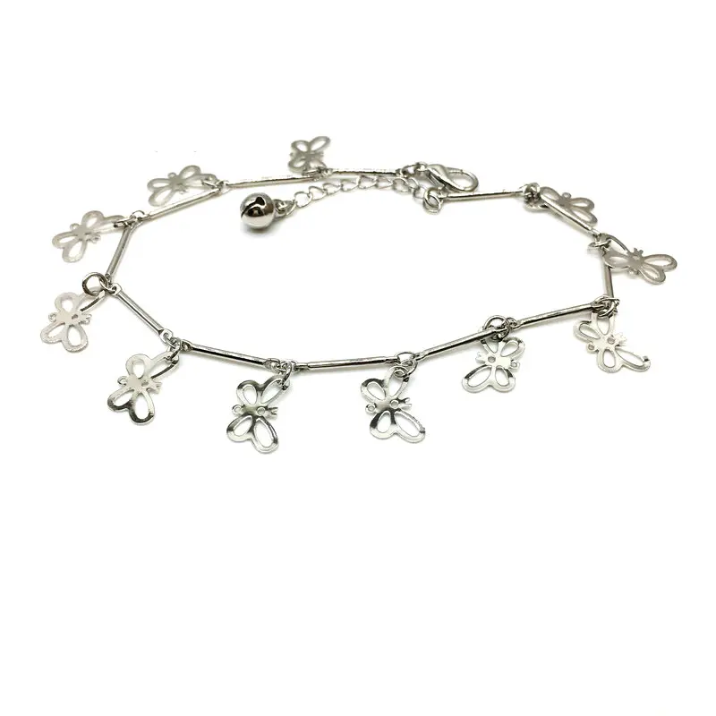 

12pcs Wholesale butterfly Bracelet Titanium Steel Women Girl Lover Barefoot Anklet Fashion Foot Chain Jewelry