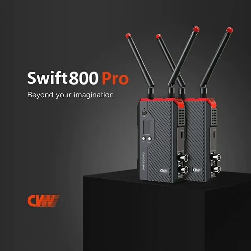 

CVW SWIFT 800pro Video Wireless Video Transmission System 800ft HD Image Wireless Transmitter Receiver Support Monitor 800 pro