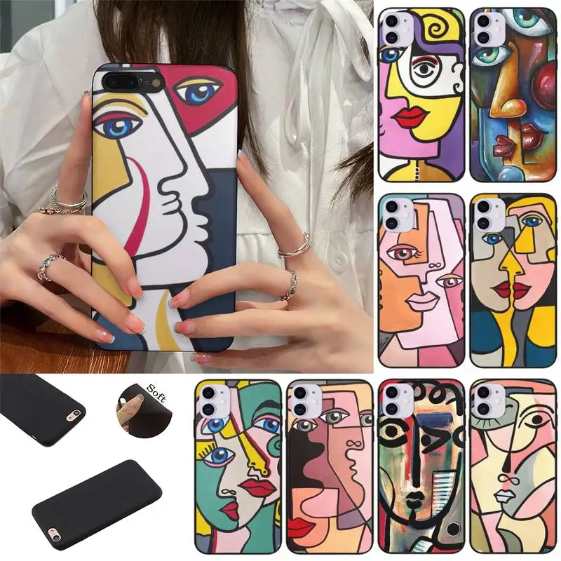 

Picasso Abstract Art Painting Faces Phone Case Fundas Shell Cover For Iphone 6 6s 7 8 Plus Xr X Xs 11 12 13 Mini Pro Max