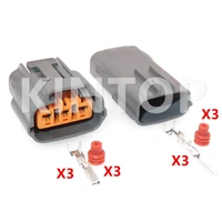 1 set 3 pins 6195 0012 automobile ignition coil waterproof connector 6195 0009 car male female wire cable socket