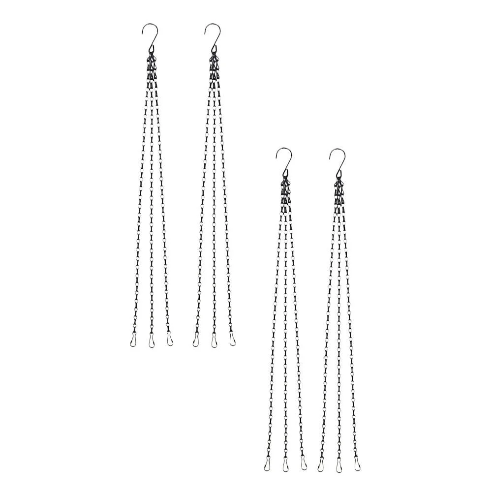 

4 Pcs Flower Pot Chain Hanging Planter Box Basket Flowerpot Garden Tools Iron Replacement Potted