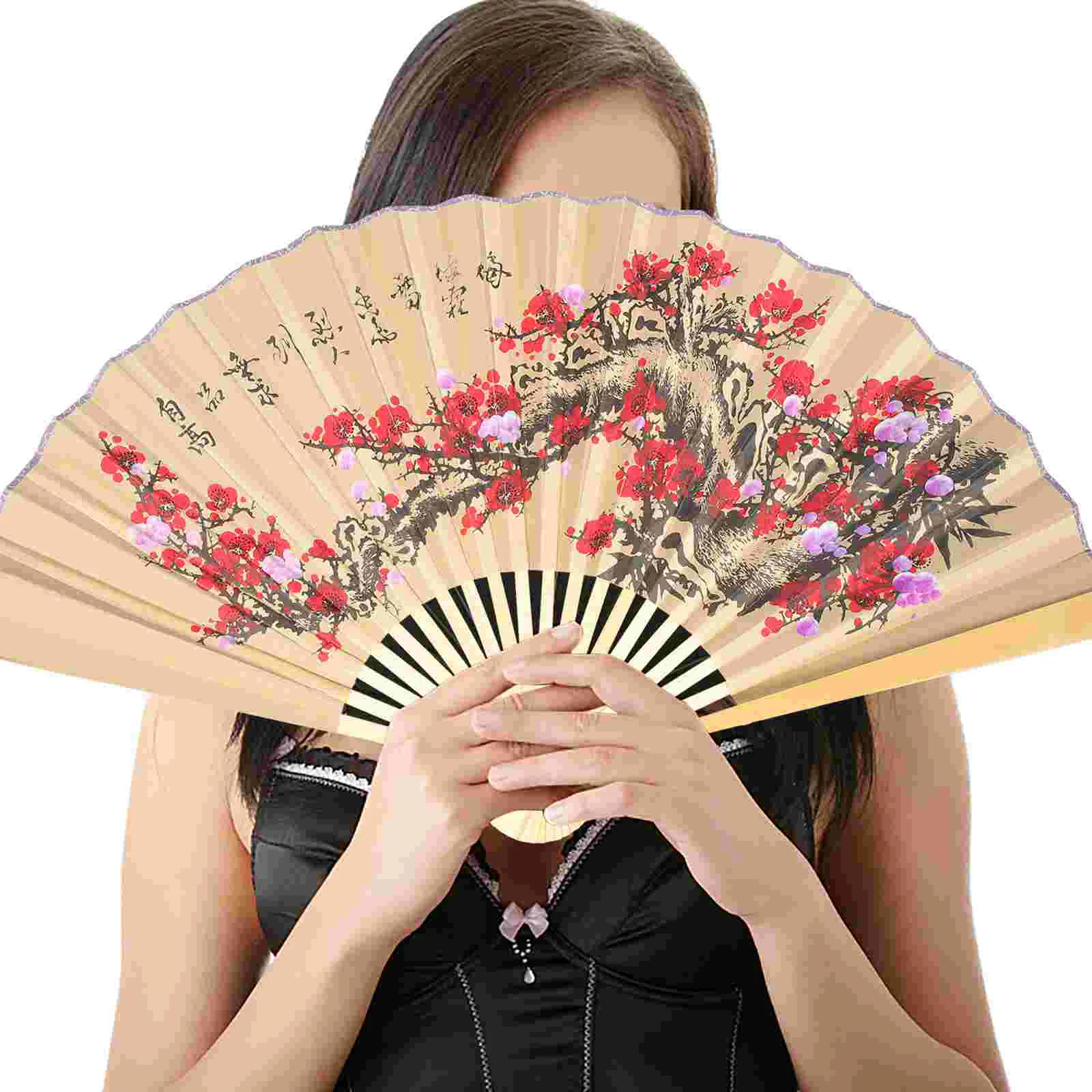 

Wall Mounted Fan Decoration Oriental Pendant Headboard Folding Hand Decorative Hanging