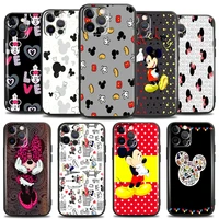 cute mickey minnie mouse for apple iphone 13 12 11 pro 12 13 mini x xr xs max se 6 6s 7 8 plus phone case carcasa back soft