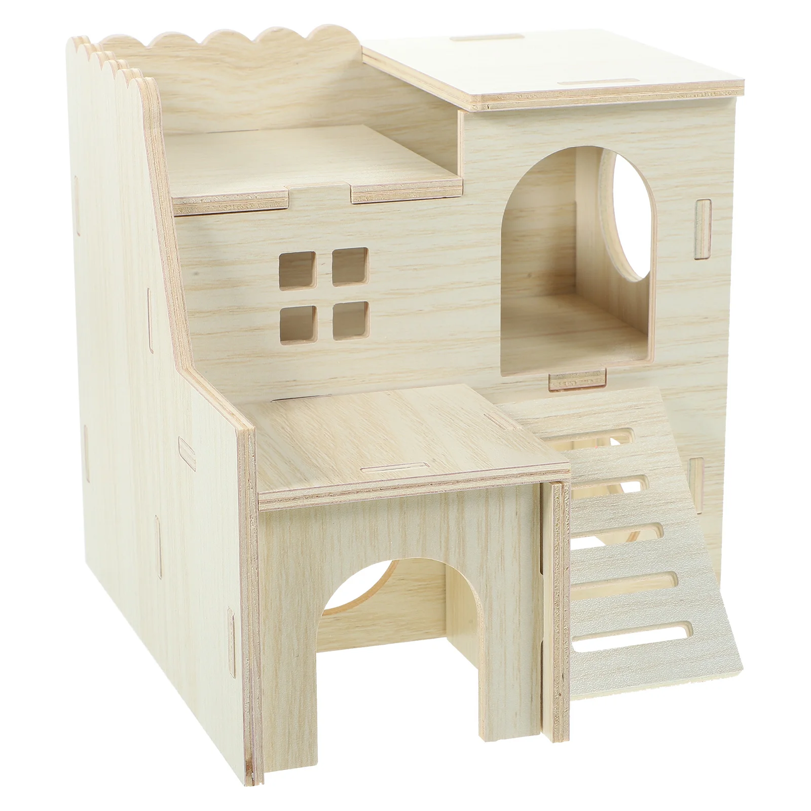

Hamster Gift Guinea Hideout Wooden Hideouts Hedgehog Climbing Toy Cage Household