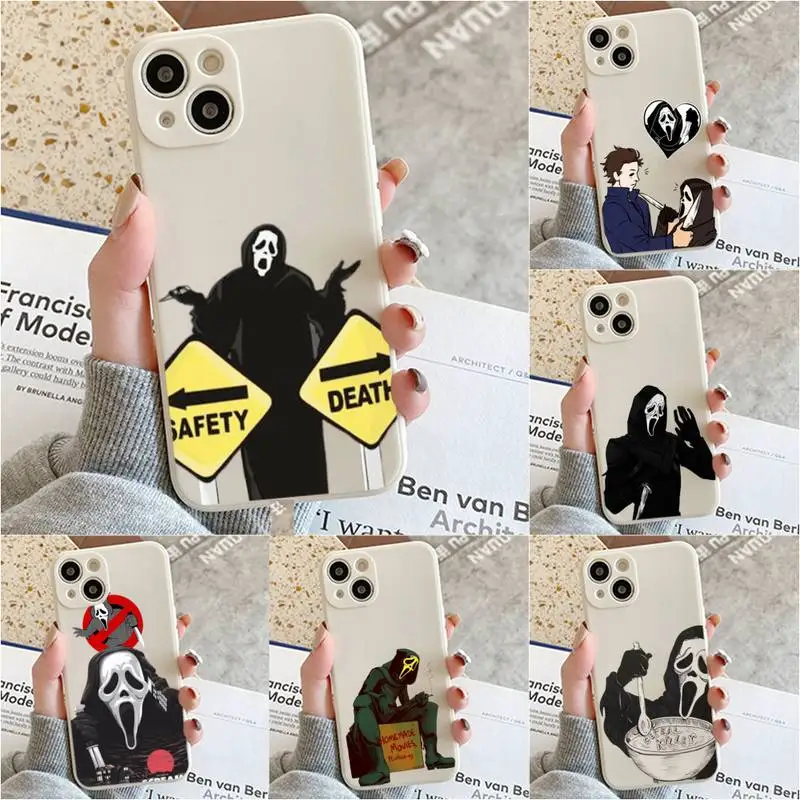 

Ghostface Horror Scream Art Phone Case For Iphone 7 8 Plus X Xr Xs 11 12 13 Se2020 Mini Mobile Iphones 14 Pro Max Case