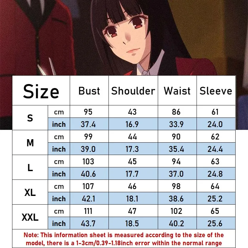 Jabami Yumeko Косплей Костюм Аниме Kakegurui Компульсивный игрок Японская школьная форма JK