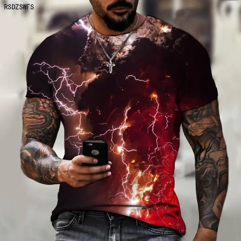 

Мужская рубашка Raiden God Level Zidian с 3D принтом, футболка с круглым вырезом, уличный стиль Харадзюку, повседневный широкий Топ большого размера 5XL