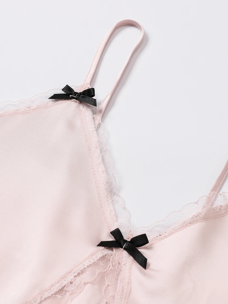 Французская Пижама шелковая пижама для женщин летние шорты с лямкой на шее