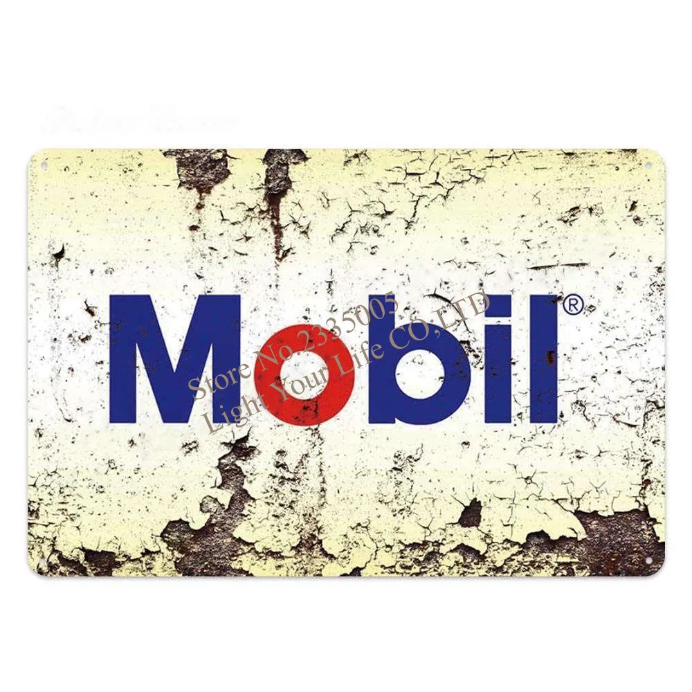 

Mobil Tin Sign Metal Sign Plaque Metal Vintage Garage Decor Tin Posters Bar Pub Man Cave Decoration Metal Poster 20x30cm Poster