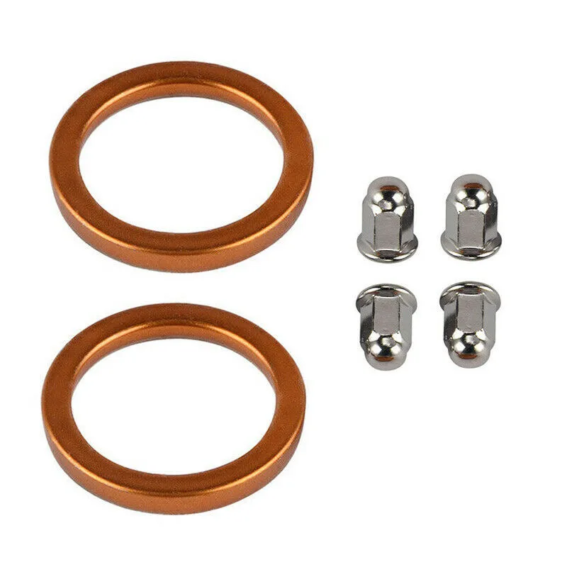 

Durable New Exhaust Gaskets 18291-MN5-650 4pcs/kit For Honda CB500/550 VF500/700/750 M6 Acorn Nuts Replacement